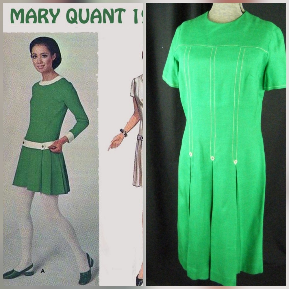 Mod 1960's Mary Quant Inspired Designer Dress